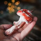 Amanita muscaria made of cotton wool in his hands on blurred background. r Amanita muscaria made of cotton wool in his hands on blurred background. r - PhotoDune Item for Sale