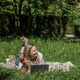 A blonde woman with a laptop works in the garden on a sun lounger A blonde woman with a laptop works in the garden on a sun lounger - PhotoDune Item for Sale