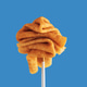 Golden pancakes on a fork against a vibrant blue background. Golden pancakes on a fork against a vibrant blue background. - PhotoDune Item for Sale
