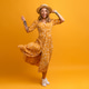 beautiful attractive stylish woman in yellow dress beautiful attractive stylish woman in yellow dress - PhotoDune Item for Sale