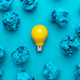Great Idea Concept with Crumpled Office Paper and Light Bulb Great Idea Concept with Crumpled Office Paper and Light Bulb - PhotoDune Item for Sale
