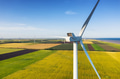 A view from the air on a wind power plant. Alternative energy sources A view from the air on a wind power plant. Alternative energy sources - PhotoDune Item for Sale