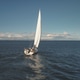 Closeup yacht cruise at open sea aerial. Seascape of ocean harbor. Regatta race on luxury sailboat Closeup yacht cruise at open sea aerial. Seascape of ocean harbor. Regatta race on luxury sailboat - PhotoDune Item for Sale