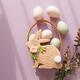 Pastel Easter Bunny Basket with Eggs and Flowers on Lavender Background Pastel Easter Bunny Basket with Eggs and Flowers on Lavender Background - PhotoDune Item for Sale