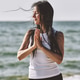 Young woman practicing mindfulness yoga by Baltic Sea shore Young woman practicing mindfulness yoga by Baltic Sea shore - PhotoDune Item for Sale