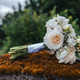 White Wedding Bouquet on Moss Stone in Latvia White Wedding Bouquet on Moss Stone in Latvia - PhotoDune Item for Sale