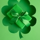 Green Gift Box in Clover Cutout. Festive St. Patricks Day Arrangement Green Gift Box in Clover Cutout. Festive St. Patricks Day Arrangement - PhotoDune Item for Sale