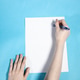 above view of hand writes on blank white paper above view of hand writes on blank white paper - PhotoDune Item for Sale