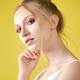 young girl on a yellow bright background. beautiful makeup, bright image, place for text young girl on a yellow bright background. beautiful makeup, bright image, place for text - PhotoDune Item for Sale