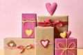 Love hearts, Valentines Day. Handcraft gift boxes Love hearts, Valentines Day. Handcraft gift boxes - PhotoDune Item for Sale