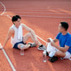 Two asian athlete men are taking a rest, sitting together on racetrack. Jogging or Running. Two asian athlete men are taking a rest, sitting together on racetrack. Jogging or Running. - PhotoDune Item for Sale