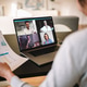 Businesswoman having online business meeting from home Businesswoman having online business meeting from home - PhotoDune Item for Sale