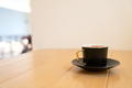 Cup of hot coffee on the wooden table. Cup of hot coffee on the wooden table. - PhotoDune Item for Sale