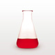 Triangle retort with red liquid Stock Photo by ozaiachin | PhotoDune