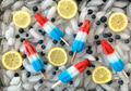 Red white & blue rocket popsicles on ice with blueberries & lemon slices for July 4th celebration Red white & blue rocket popsicles on ice with blueberries & lemon slices for July 4th celebration - PhotoDune Item for Sale