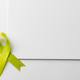 Vertical composition of light green std health awareness ribbon and ...