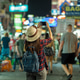 Back side of Young Asian traveling women taking photo in Khaosan Road walking street Back side of Young Asian traveling women taking photo in Khaosan Road walking street - PhotoDune Item for Sale