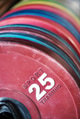 Close up on a stack of crossfit weights in a gym Close up on a stack of crossfit weights in a gym - PhotoDune Item for Sale