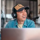 Happy chinese man during an online meeting at home Happy chinese man during an online meeting at home - PhotoDune Item for Sale