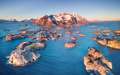Aerial view at the Lofoten islands, Norway. Mountains and sea during sunset. Natural landscape Aerial view at the Lofoten islands, Norway. Mountains and sea during sunset. Natural landscape - PhotoDune Item for Sale