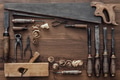 Collection of vintage woodworking tools Collection of vintage woodworking tools - PhotoDune Item for Sale