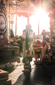 Carousel in amusement park. Carousel in amusement park. - PhotoDune Item for Sale