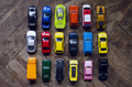 assorted colorful car collection on floor assorted colorful car collection on floor - PhotoDune Item for Sale