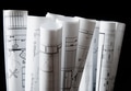 rolls of architecture blueprints and house plans rolls of architecture blueprints and house plans - PhotoDune Item for Sale