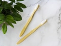 Overhead view of compostable natural wooden biodegradable ecofriendly bamboo toothbrushes Overhead view of compostable natural wooden biodegradable ecofriendly bamboo toothbrushes - PhotoDune Item for Sale