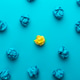 Top View of New Idea Concept Over Turquoise Blue Background Top View of New Idea Concept Over Turquoise Blue Background - PhotoDune Item for Sale