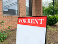 For rent sign with blank space for text overlay in front of property available for rent by realtor For rent sign with blank space for text overlay in front of property available for rent by realtor - PhotoDune Item for Sale