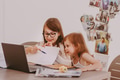 Girl wearing eyeglasses study with younger sister Back to school. Online lesson by video call Girl wearing eyeglasses study with younger sister Back to school. Online lesson by video call - PhotoDune Item for Sale