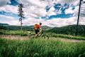 Mountain biker cycling riding bikepacking in woods and mountains Mountain biker cycling riding bikepacking in woods and mountains - PhotoDune Item for Sale