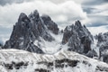 Tre Cime di Lavaredo, Dolomite Alps, Italy. Beautiful natural landscape in the winter time. Tre Cime di Lavaredo, Dolomite Alps, Italy. Beautiful natural landscape in the winter time. - PhotoDune Item for Sale