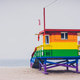 Pride rainbow lifeguard station in Venice Beach Pride rainbow lifeguard station in Venice Beach - PhotoDune Item for Sale
