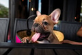 A playful puppy with its tongue out and one paw resting on a surface. A playful puppy with its tongue out and one paw resting on a surface. - PhotoDune Item for Sale