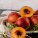 Plate with fresh nectarines Plate with fresh nectarines - PhotoDune Item for Sale