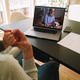 Woman having a video call with her father Woman having a video call with her father - PhotoDune Item for Sale