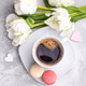 Cup of coffee and macaroons Cup of coffee and macaroons - PhotoDune Item for Sale