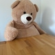 stuffed bear sitting on a table stuffed bear sitting on a table - PhotoDune Item for Sale
