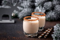 Traditional Christmas winter drink eggnog in glasses Traditional Christmas winter drink eggnog in glasses - PhotoDune Item for Sale