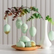 Hanging Easter Eggs and Spring Branches in Vase. Festive Pastel Decor Hanging Easter Eggs and Spring Branches in Vase. Festive Pastel Decor - PhotoDune Item for Sale