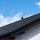 Black concrete roof tiles with ventilation vents Black concrete roof tiles with ventilation vents - PhotoDune Item for Sale