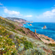 Remarkable spring view of ancient ruins of Laveria Lamarmora (Miniera di Nebida). Remarkable spring view of ancient ruins of Laveria Lamarmora (Miniera di Nebida). - PhotoDune Item for Sale