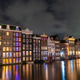 Amsterdam night city. Colorful houses canal water Amsterdam night city. Colorful houses canal water - PhotoDune Item for Sale