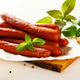 Smoked sausages with spices and aromatic herbs Smoked sausages with spices and aromatic herbs - PhotoDune Item for Sale