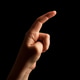 Hand Showing Sign of X Alphabet in American Sign Language (ASL ...