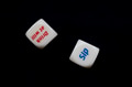 Drinking dice game isolated on black background Drinking dice game isolated on black background - PhotoDune Item for Sale