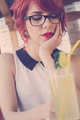 Cute hipster teenage girl in a coffee shop, retro tones Cute hipster teenage girl in a coffee shop, retro tones - PhotoDune Item for Sale