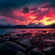 Dramatic sunset over the fjords Dramatic sunset over the fjords - PhotoDune Item for Sale